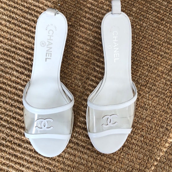 chanel pvc slides